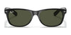 Ray-Ban NEW WAYFARER RB2132 Sunglasses | Size 55 / Black №901L / G-15 Green (3N 13.2%)