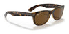 Ray-Ban NEW WAYFARER RB2132 Sunglasses | Size 55 / Black №901L / G-15 Green (3N 13.2%)
