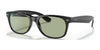Ray-Ban NEW WAYFARER RB2132F Sunglasses / Black №601/52 / Green (1N 46.6%) / Size 55