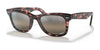 Ray-Ban WAYFARER RB2140 Sunglasses / Transparent Pink №1334G3 / Silver/Grey (Polarized) (2P 22.5%) / Size 50