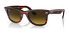 Ray-Ban WAYFARER RB2140 Sunglasses / Striped Red №136285 / Brown Gradient (3N 13.80%) / Size 50