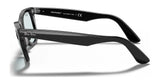 A pair of Ray-Ban WAYFARER RB2140F sunglasses in sleek black offering 100% UV protection.