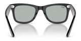 A black acetate pair of Ray-Ban WAYFARER RB2140F sunglasses with grey lenses.