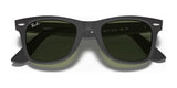 These Ray-Ban WAYFARER RB2140F sunglasses come with green lenses that offer excellent UV protection.