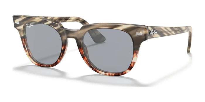 Ray-Ban METEOR RB2168 Sunglasses | Size 50 / Striped Grey & Brown №1254Y5 / Blue Mirror Gold (2N 24.5%)