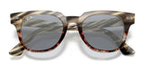 Ray-Ban METEOR RB2168 sunglasses in tortoiseshell with dark lenses and a logo in the corner provide UV protection, making them a stylish choice of designer eyewear.