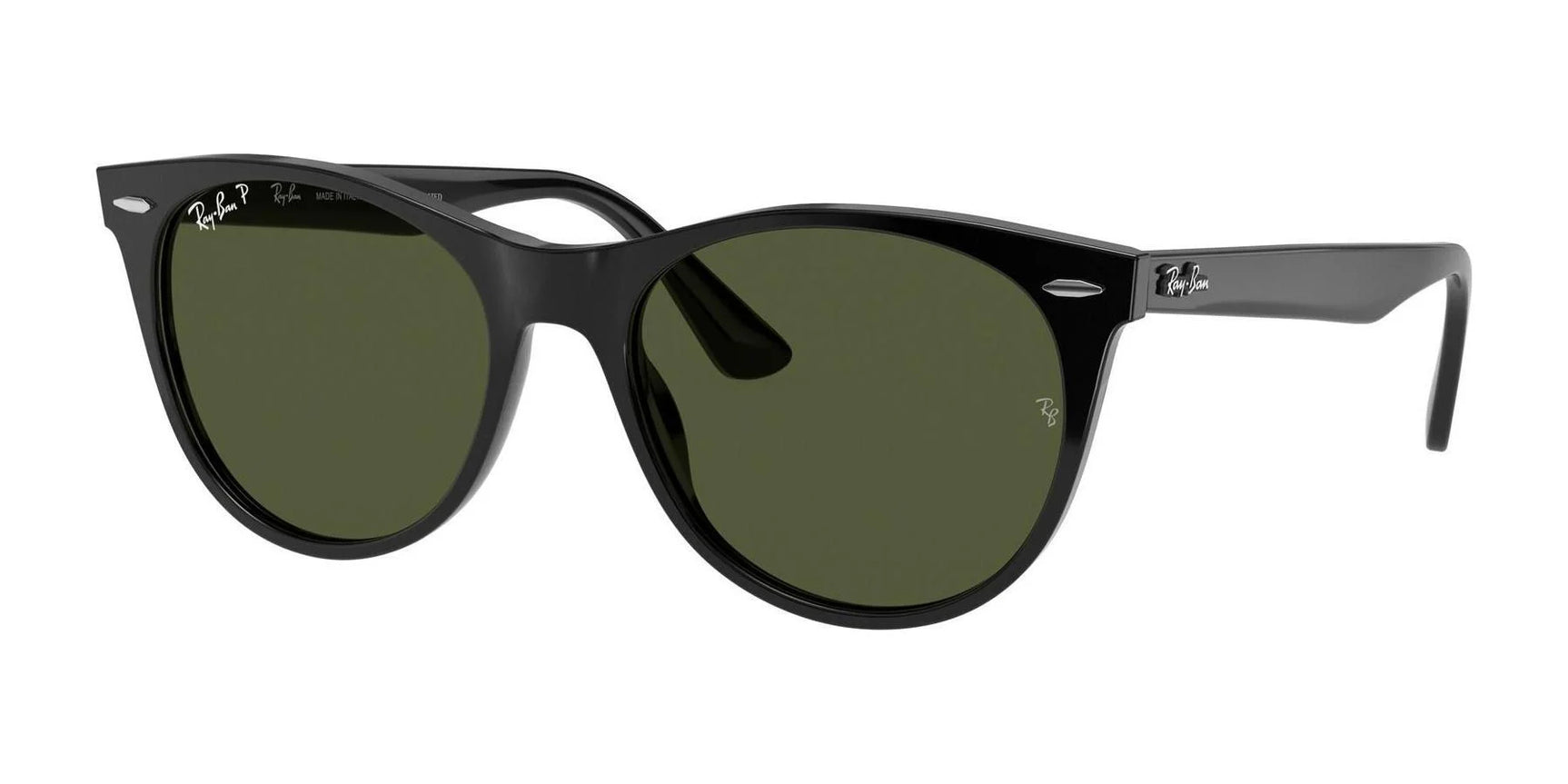 Ray-Ban WAYFARER II RB2185 Sunglasses Black / G-15 Green (Polarized)