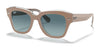 Ray-Ban STATE STREET RB2186 Sunglasses / Beige On Transparent №12973M / Blue Gradient (2N 21%) / Size 49