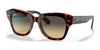 Ray-Ban STATE STREET RB2186 Sunglasses / Havana On Transparent Pink №1324BG / Brown/Blue Gradient (2N 24%) / Size 49