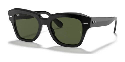 Ray-Ban STATE STREET RB2186 Sunglasses / Black №901/31 / G-15 Green (3N 13.2%) / Size 49