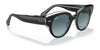 Ray-Ban ROUNDABOUT RB2192F Sunglasses | Size 47 / Black On Transparent №12943M / Blue Gradient Grey (2N 21%)