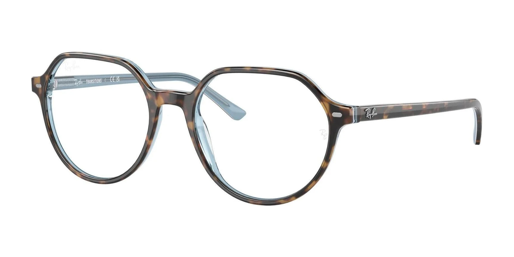 Ray-Ban THALIA RB2195 Eyeglasses Havana On Light Blue / Clear / Blue (Photochromic)