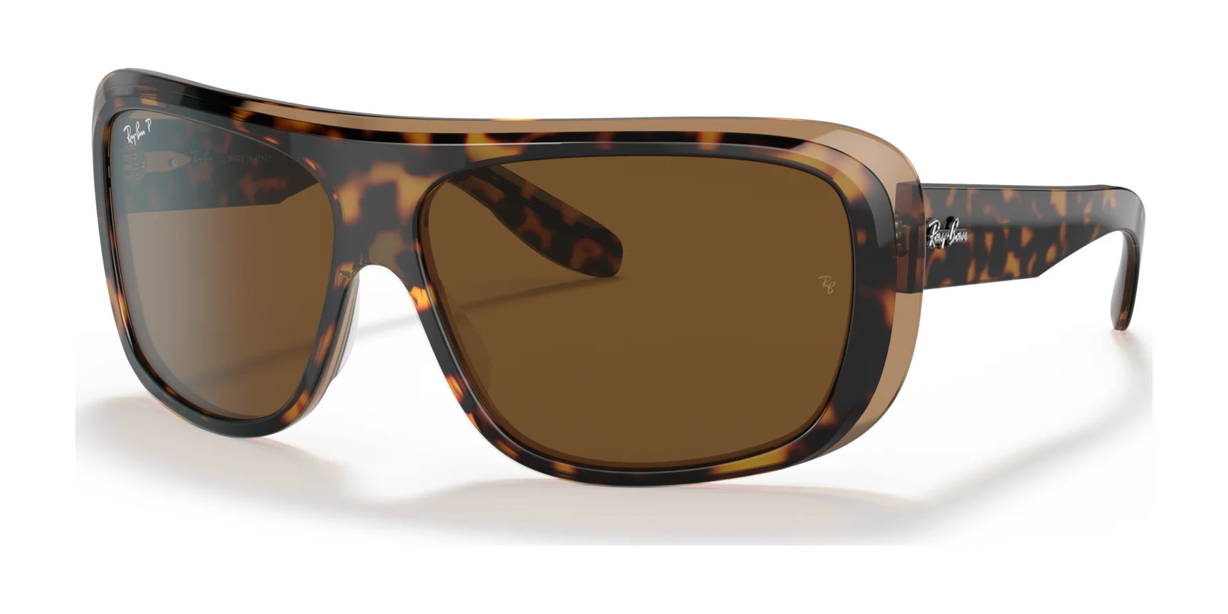 Ray-Ban BLAIR RB2196 Sunglasses Havana On Transparent Brown / B-15 Brown (Polarized)