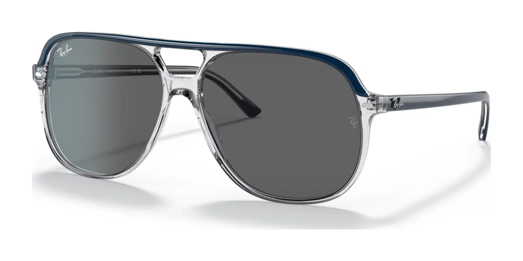 Ray-Ban BILL RB2198 Sunglasses Blue On Transparent / Dark Grey