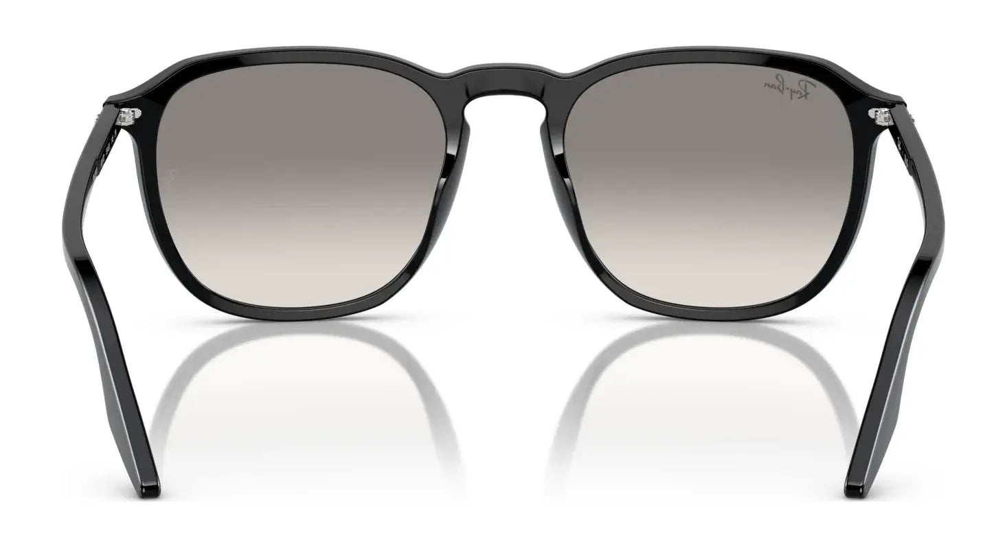 Front view of Ray-Ban RB2203 sunglasses featuring square frames and gradient UV protection lenses.