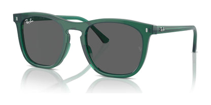 Ray-Ban RB2210F Sunglasses Transparent Green / Dark Grey