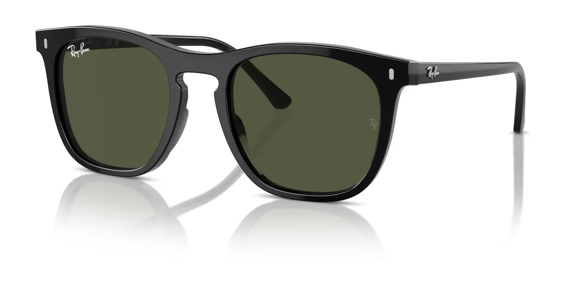 Ray-Ban RB2210F Sunglasses Black / Green