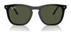 Ray-Ban RB2210F Sunglasses | Size 53 / Black №901/31 / Green (3N 13.2%)