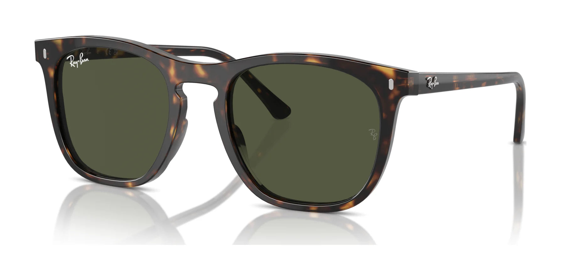 Ray-Ban RB2210F Sunglasses Havana / Green