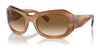 Ray-Ban BEATE RB2212 Sunglasses | Size 56 / Striped Brown №140351 / Clear & Brown (2N 30.5%)