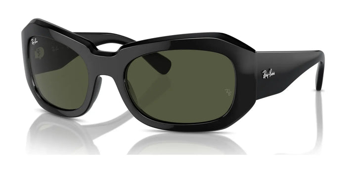 Ray-Ban BEATE RB2212 Sunglasses | Size 56 / Black №901/31 / Green (3N 13.2%)