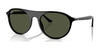 Ray-Ban RB2215F Sunglasses | Size 56 / Black №901/31 / Green (3N 13.2%)