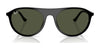 Ray-Ban RB2215F Sunglasses | Size 56 / Black №901/31 / Green (3N 13.2%)