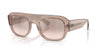 Ray-Ban RB2218 Sunglasses | Size 55 / Transparent Light Brown №67278Z / Brown Mirror Silver Gradient (2N 36.6%)