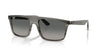 Ray-Ban RB2222F Sunglasses | Size 57 / Striped Grey №143871 / Gradient Grey (3N 14.02%)