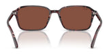 The Ray-Ban RAIMOND RB2231 sunglasses, with polarized brown lenses and dark patterned rectangular frames, offer a stylish square design in a front-facing view.