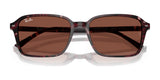 Ray-Ban RAIMOND RB2231 sunglasses, featuring dark polarized lenses, elegantly rest on a white background.