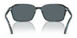 Front view of Ray-Ban RAIMOND RB2231 sunglasses in square turquoise, featuring polarized dark lenses.