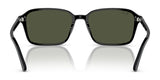 The Ray-Ban RAIMOND RB2231 sunglasses exude contemporary cool with their black square-shaped design, featuring dark polarized lenses that contrast beautifully against a white background.