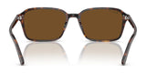 Ray-Ban RAIMOND RB2231 rectangular tortoiseshell sunglasses with brown polarized lenses, shown frontally on a white background.