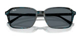 Ray-Ban RAIMOND RB2231F Sunglasses feature a full-rim frame with a subtle blue pattern and dark lenses, viewed from the front, in size 56.