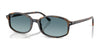 Ray-Ban RB2232F Sunglasses | Size 54 / Yellow & Blue Havana №13563M / Blue Gradient Grey (2N 21%)