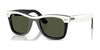 Ray-Ban WAYFARER RB2240 Sunglasses | Size 50 / White On Black №144431 / Green (3N 13.2%)