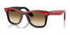 Ray-Ban WAYFARER RB2240 Sunglasses | Size 50 / Red On Black №955/51 / Clear Gradient Brown (2N 30.5%)