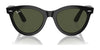 Ray-Ban WAYFARER WAY RB2241F Sunglasses | Size 54 / Black №901/31 / Green (3N 13.2%)