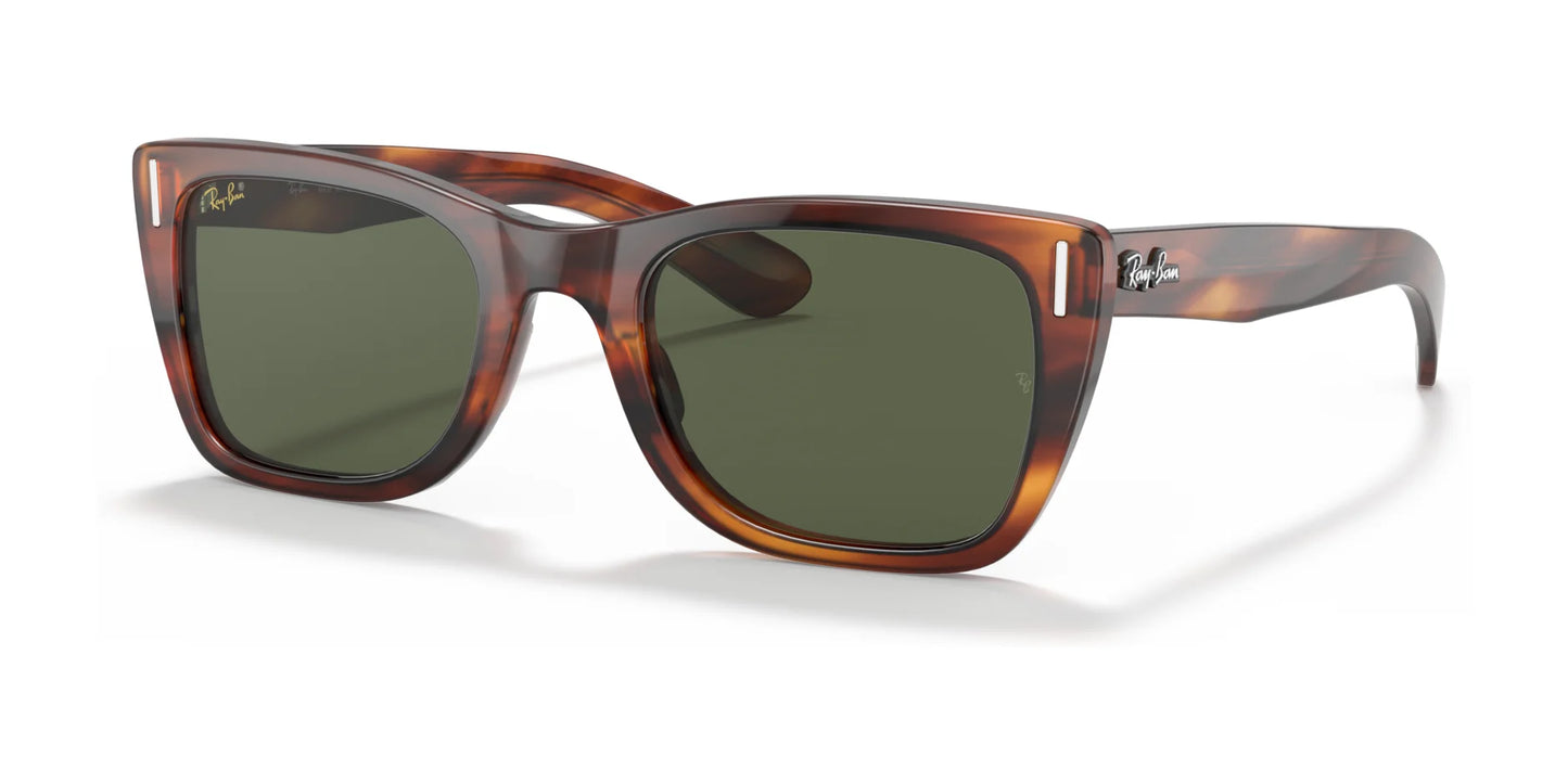 Ray-Ban CARIBBEAN RB2248 Sunglasses Striped Havana / G-15 Green