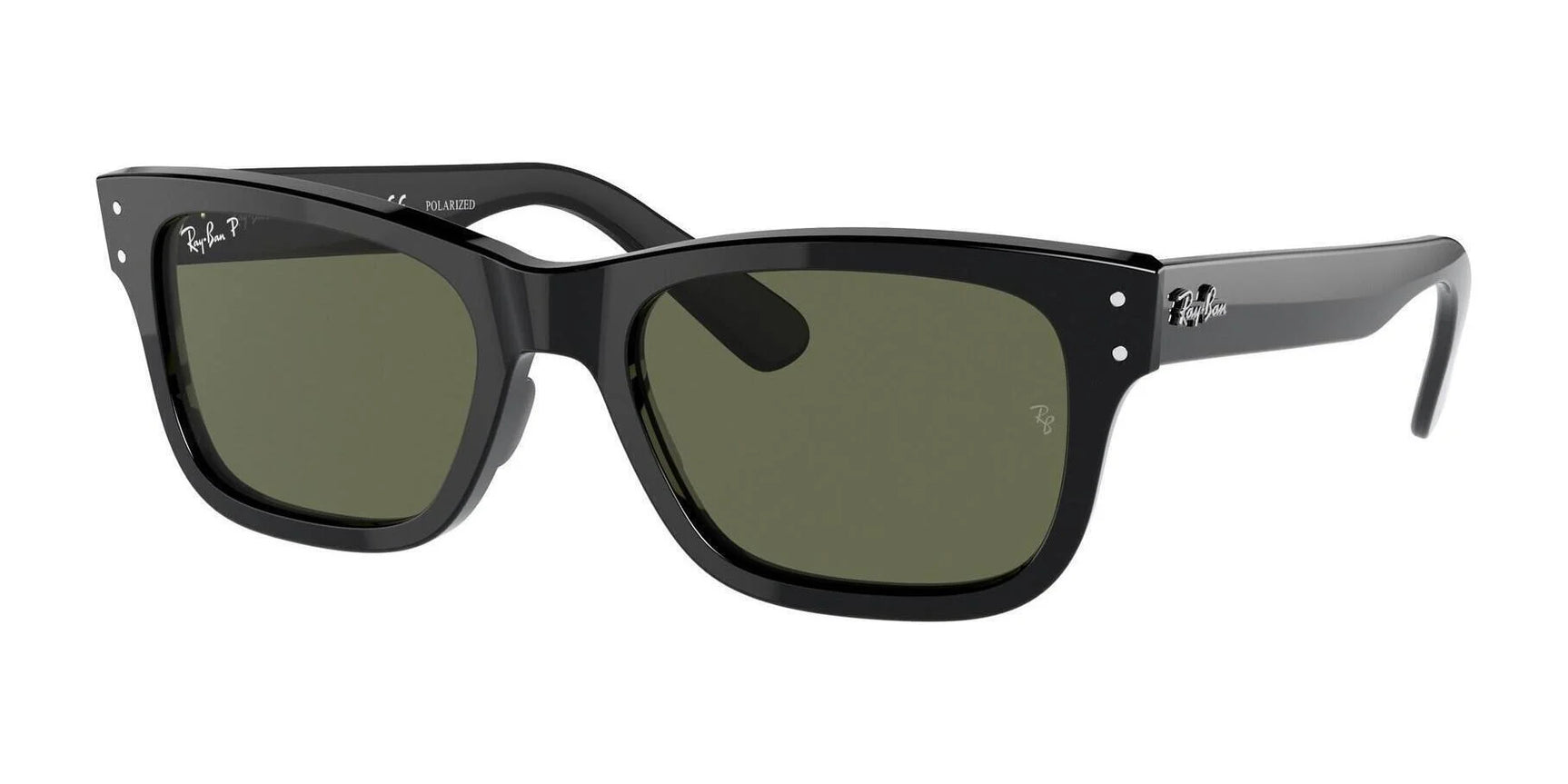 Ray-Ban MR BURBANK RB2283F Sunglasses Black / G-15 Green (Polarized)