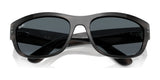 The Ray-Ban MEGA BALORAMA RB2289 sunglasses feature a sporty design with polarized lenses and dark tints, beautifully displayed on a white background.