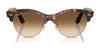 Ray-Ban CLUBMASTER WAY RB2341 Sunglasses / Black On Gold №901/31 / Green (3N 13.2%) / Size 54