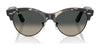 Ray-Ban CLUBMASTER WAY RB2341 Sunglasses / Black On Gold №901/31 / Green (3N 13.2%) / Size 54