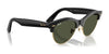 Ray-Ban CLUBMASTER WAY RB2341 Sunglasses / Black On Gold №901/31 / Green (3N 13.2%) / Size 54