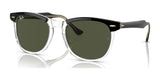 Ray-Ban EAGLEEYE RB2398 Sunglasses Black On Transparent / Green