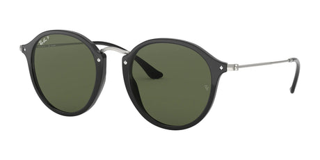 Ray-Ban ROUND RB2447F Sunglasses Black / G-15 Green (Polarized)