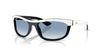 Ray-Ban BALORAMA RB2489 Sunglasses | Size 62 / White On Black №14443F / Clear Gradient Blue (2N 29.9%)