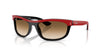 Ray-Ban BALORAMA RB2489 Sunglasses | Size 62 / Red On Black №955/51 / Clear Gradient Brown (2N 30.5%)