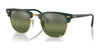 Ray-Ban CLUBMASTER RB3016 Sunglasses / Green On Gold №1368G4 / Silver/Green (Polarized) (2P 20.3%) / Size 49